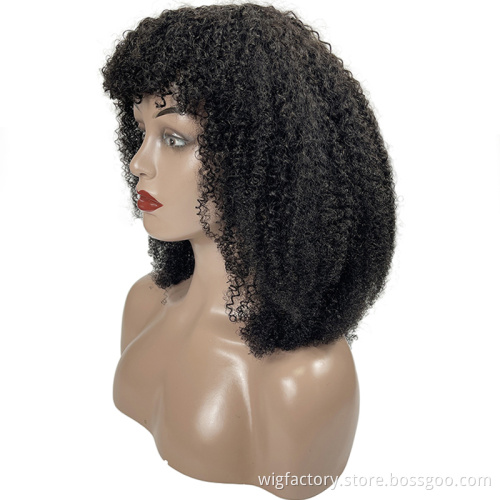 cheap price short bob with fringe bangs human hair wigs,wholesale wigs human hair virgin brazilian